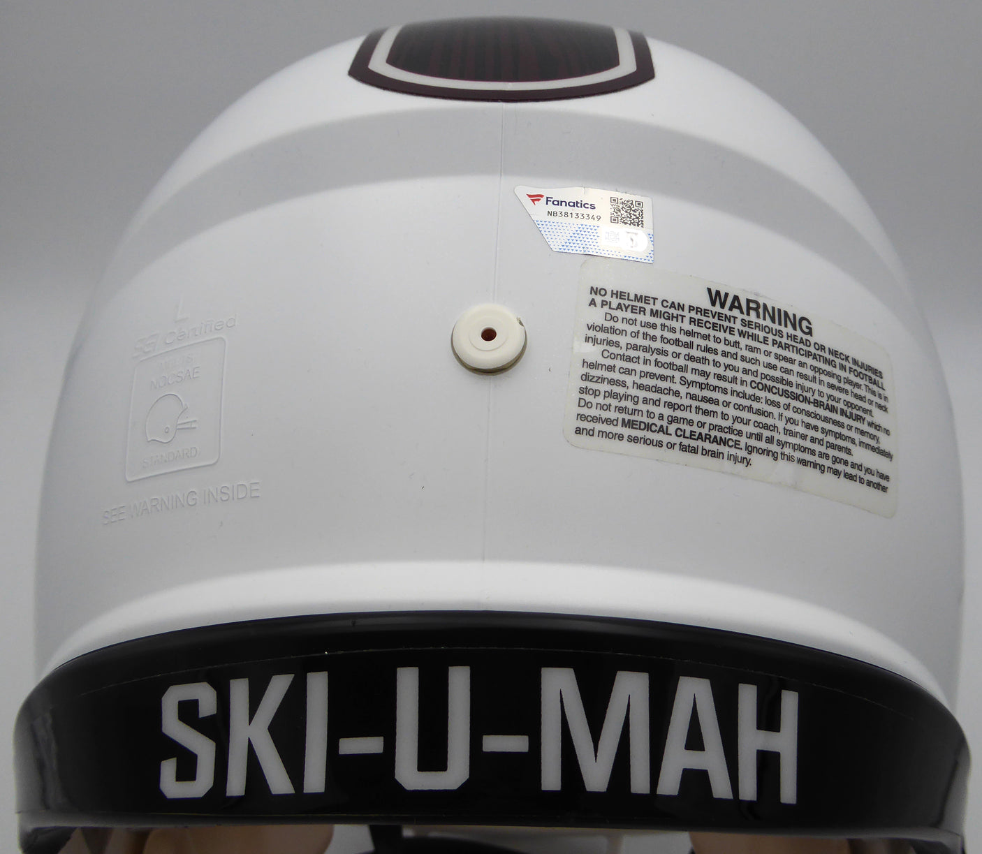 Rashod Bateman Autographed Authentic Full Size Helmet Minnesota Golden Gophers Fanatics Holo #NB38133349