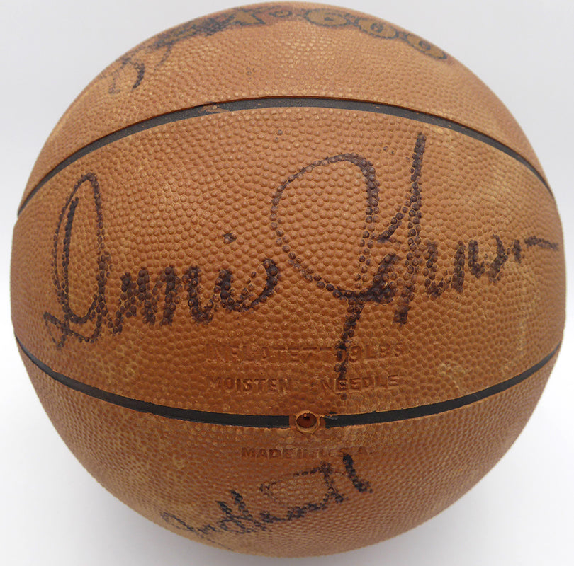 1977-78 Seattle Supersonics Autographed Penn Basketball With 10 Signatures Including Dennis Johnson Beckett BAS #AE08386