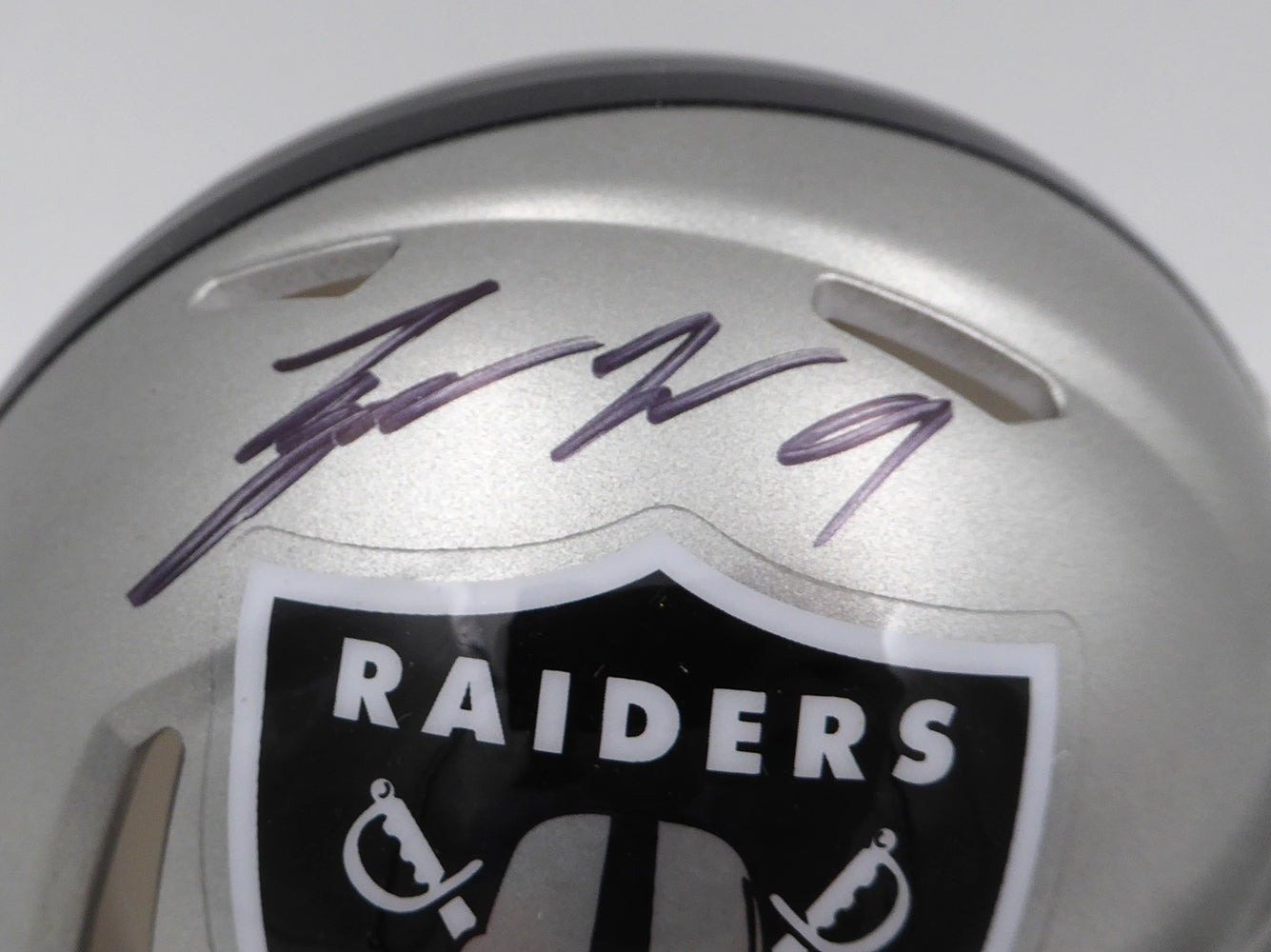 Tyree Wilson Autographed Las Vegas Raiders Mini Helmet Beckett BAS QR #W140894