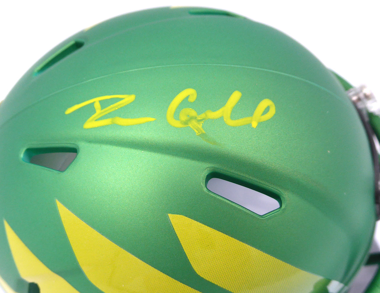Dillon Gabriel Autographed Oregon Ducks Mini Helmet (Smudged) Beckett BAS QR #2W458568