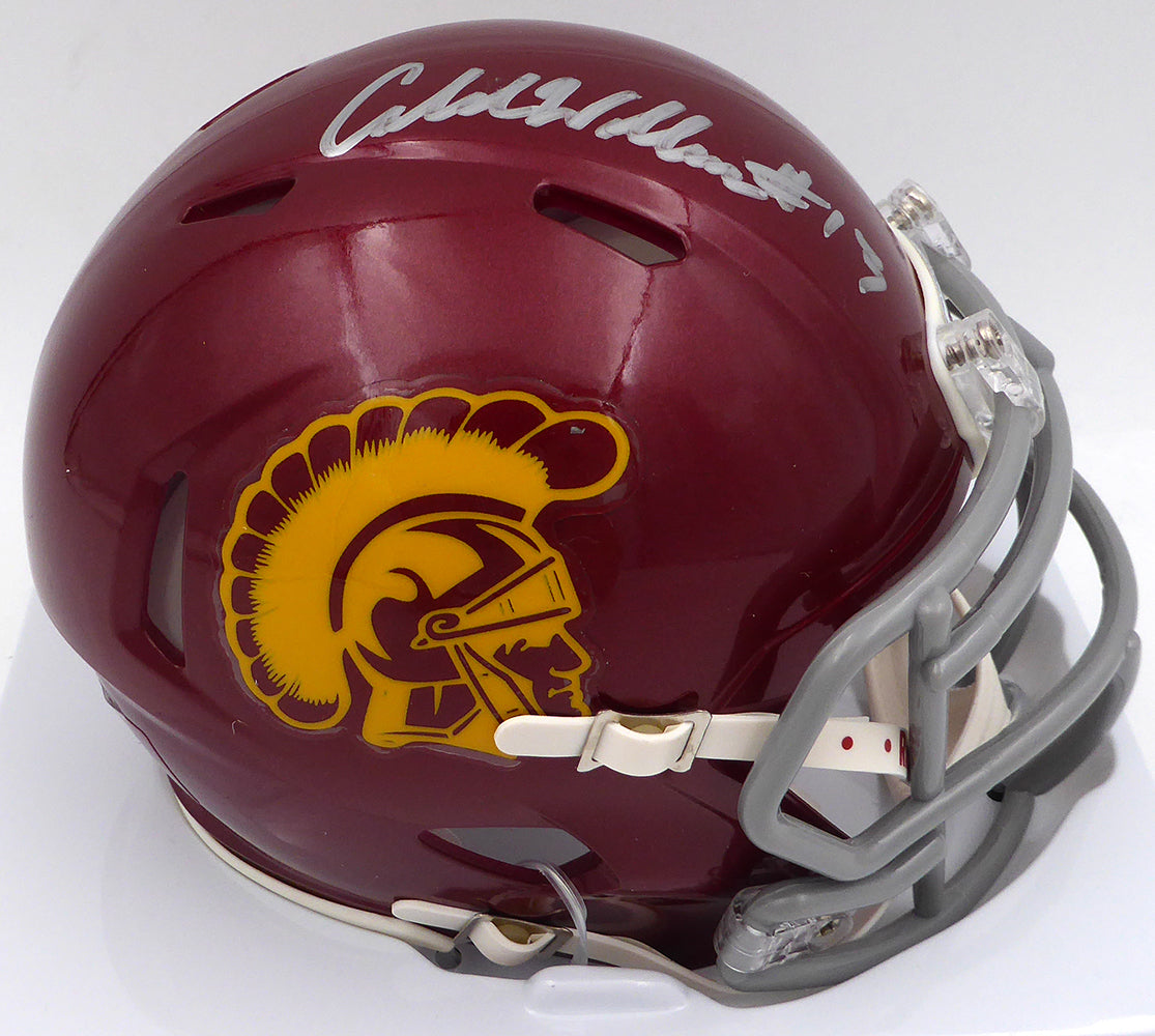 Caleb Williams Autographed USC Trojans Mini Helmet Beckett BAS QR #GD53524557