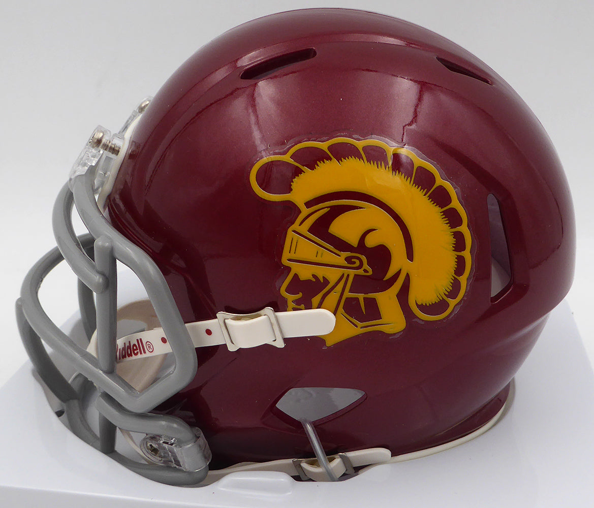 Caleb Williams Autographed USC Trojans Mini Helmet Beckett BAS QR #GD53524557