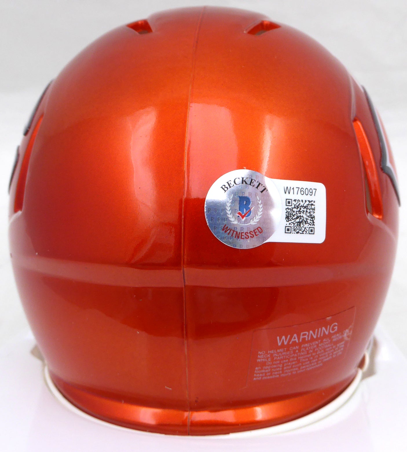 Justin Fields Autographed Orange Flash Speed Mini Helmet Chicago Bears Beckett BAS QR #W176097