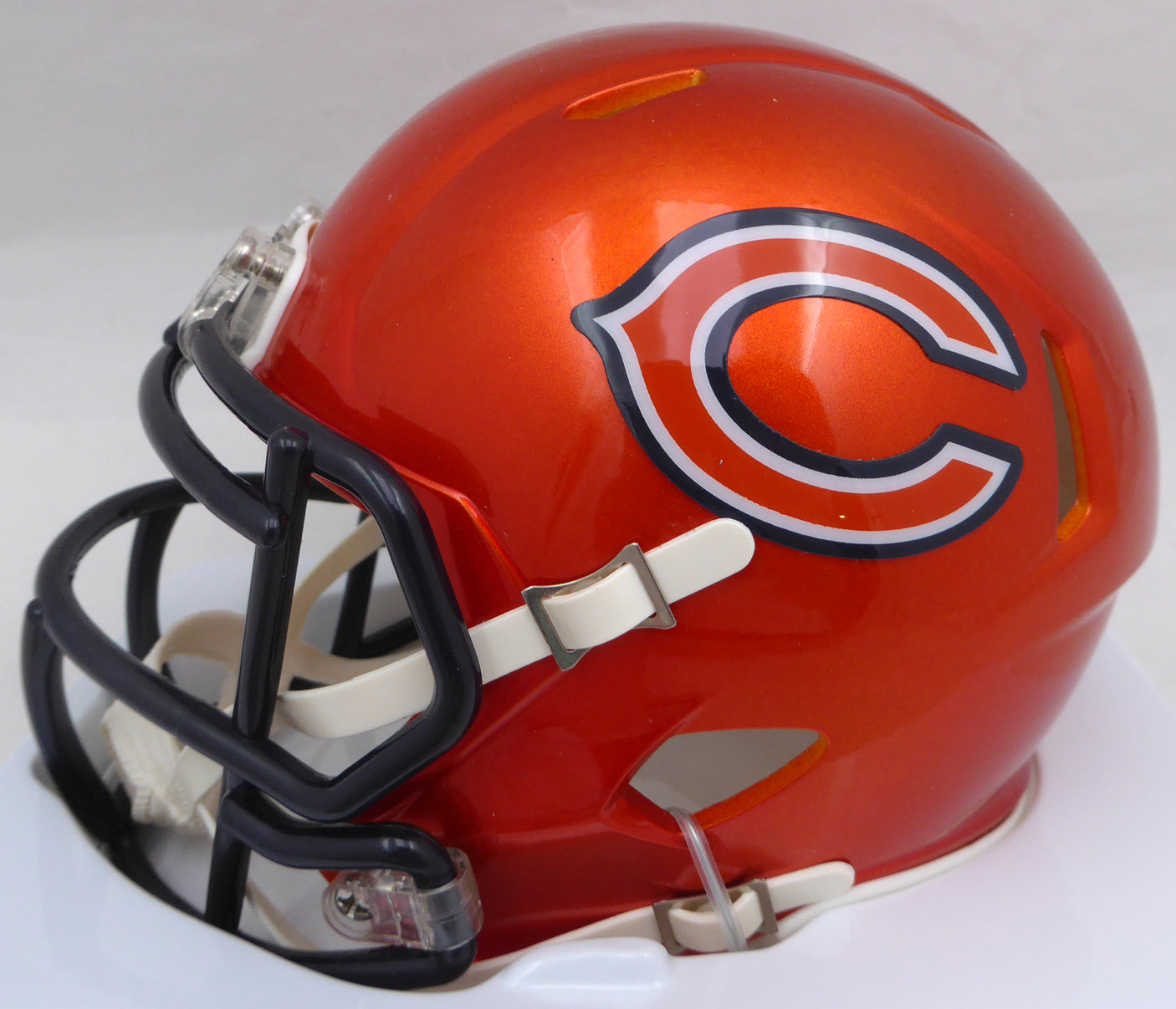 Justin Fields Autographed Orange Flash Speed Mini Helmet Chicago Bears Beckett BAS QR #W176057