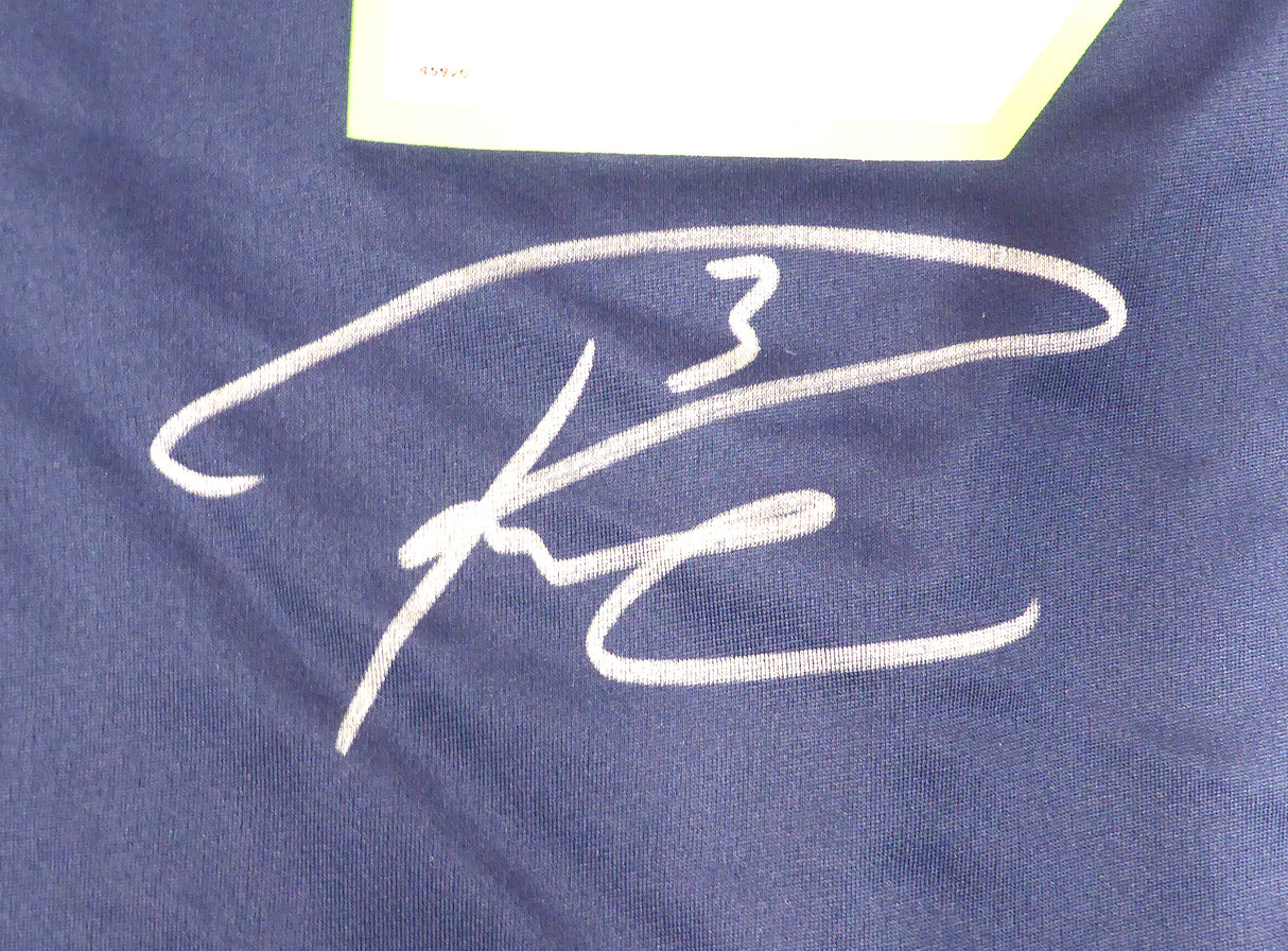 Seattle Seahawks Russell Wilson Autographed Blue Nike Jersey RW Holo #45920