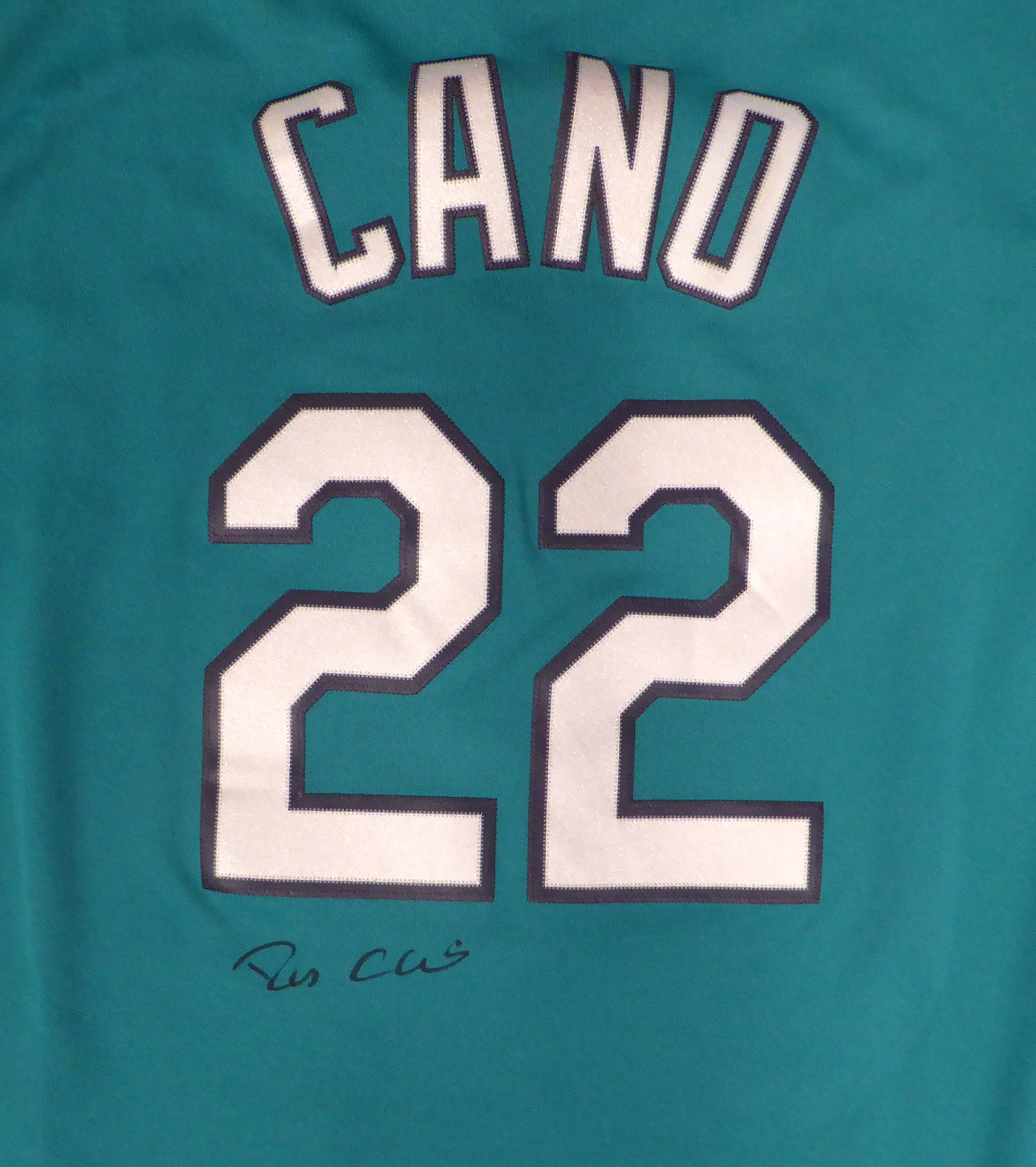Seattle Mariners Robinson Cano Autographed Teal Majestic Jersey PSA/DNA #6A27284