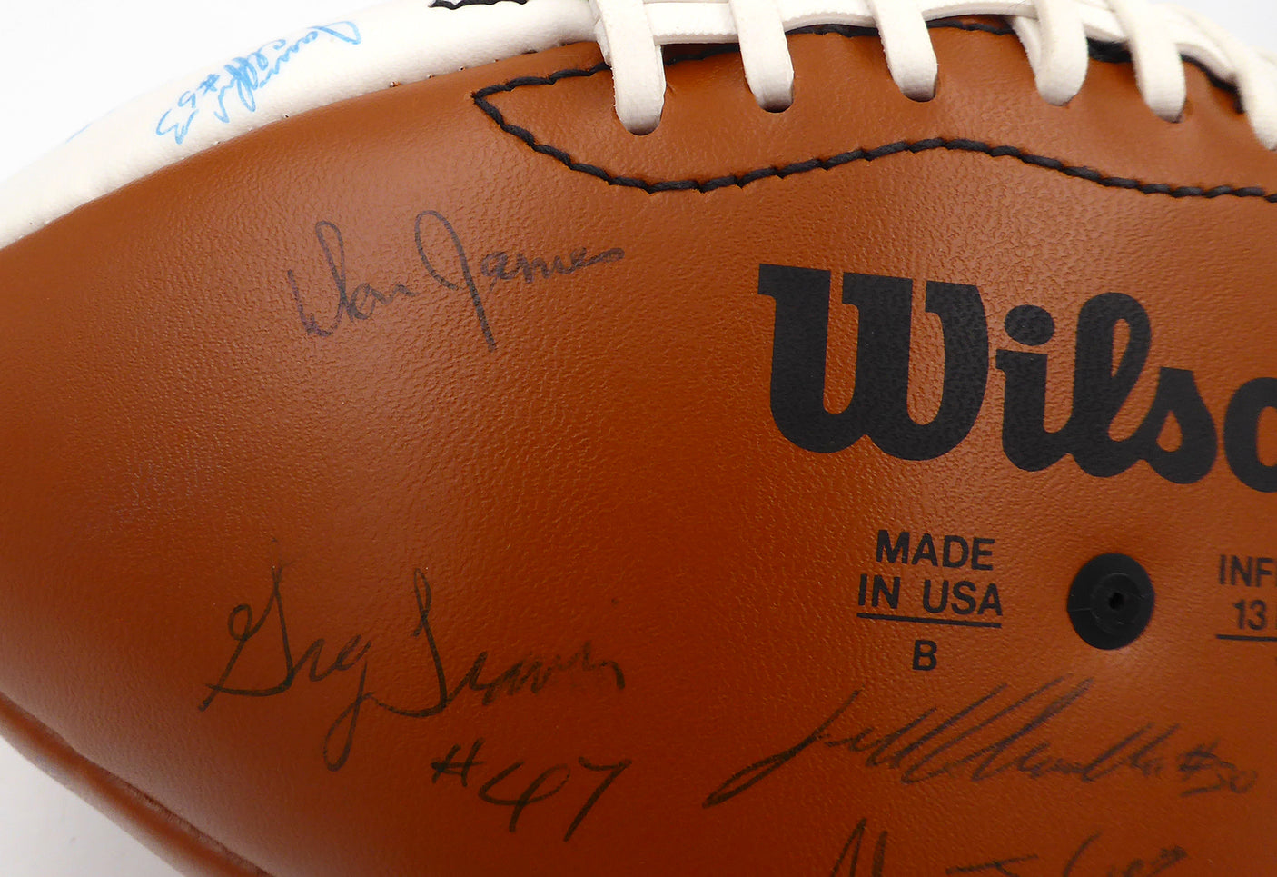1989 Washington Huskies Autographed Football With 39 Signatures Including Don James SKU #236989