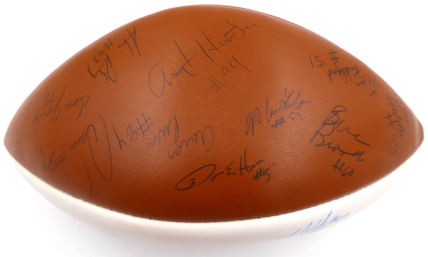 1989 Washington Huskies Autographed Football With 39 Signatures Including Don James SKU #236989
