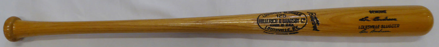 Lou Boudreau Autographed Louisville Slugger Bat Chicago Cubs Beckett BAS QR #BM00464