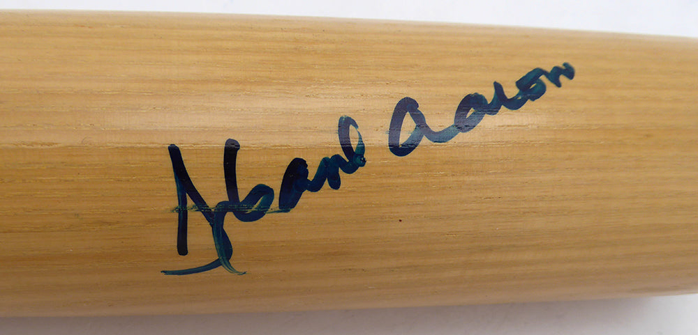 Hank Aaron Autographed Louisville Slugger Bat Atlanta Braves Beckett BAS QR #AE85513