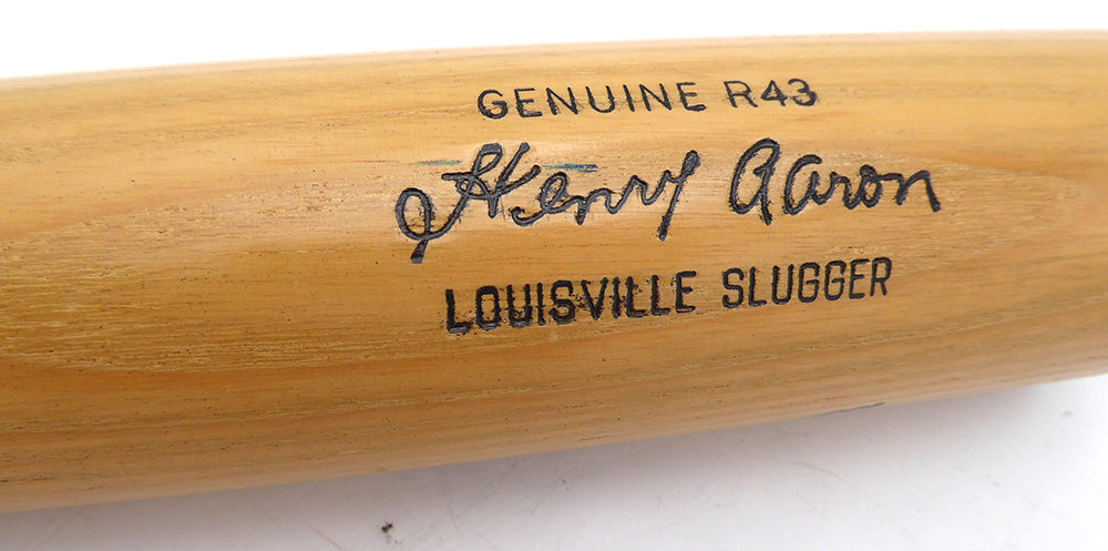 Hank Aaron Autographed Louisville Slugger Bat Atlanta Braves Beckett BAS QR #AE85513