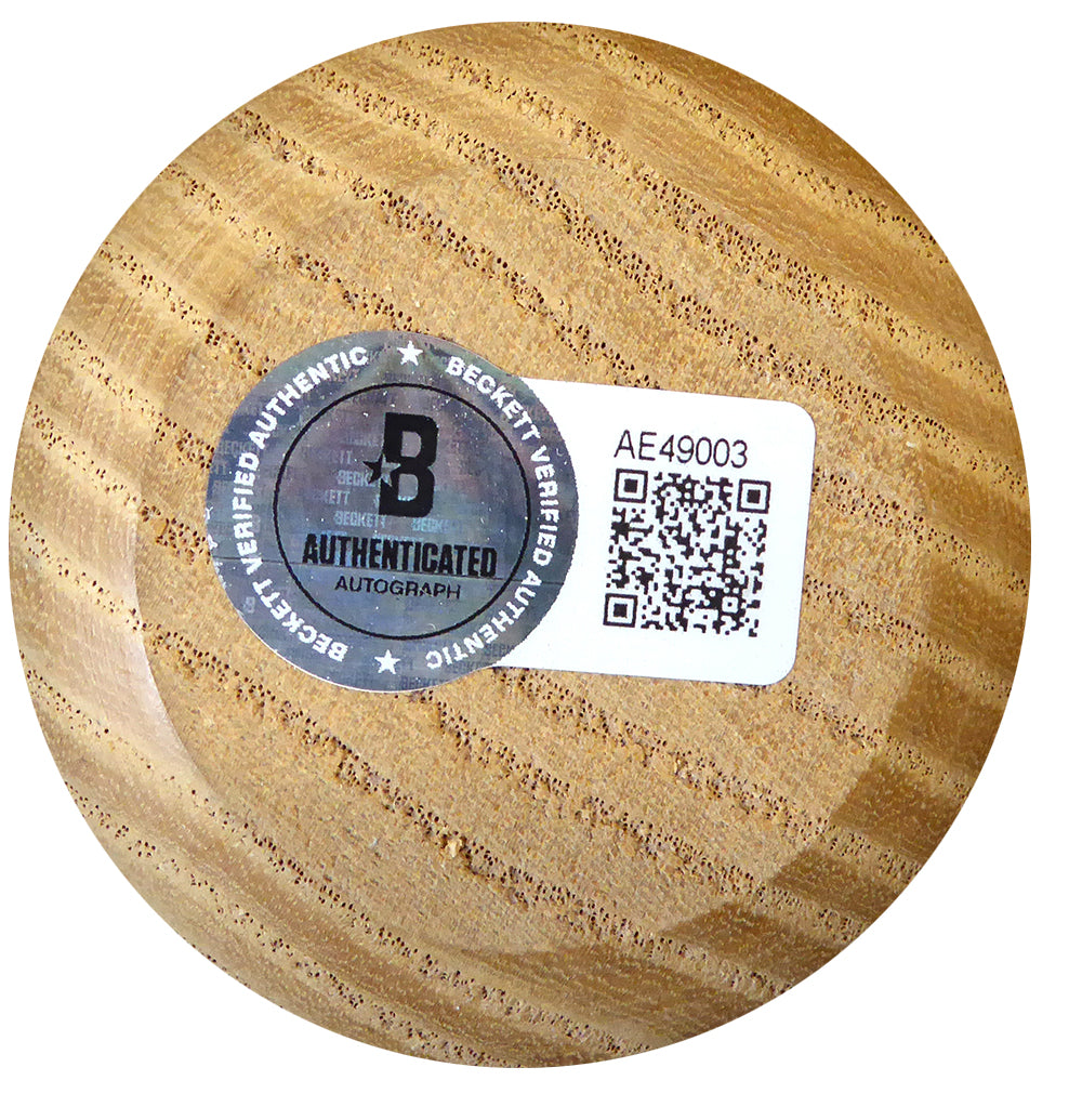 Hank Aaron Autographed Adirondack Bat Atlanta Braves Beckett BAS QR #AE49003