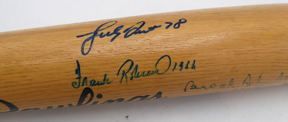 World Series MVP's Autographed Rawlings Bat With 10 Signatures Including Reggie Jackson Beckett BAS QR #AE49010