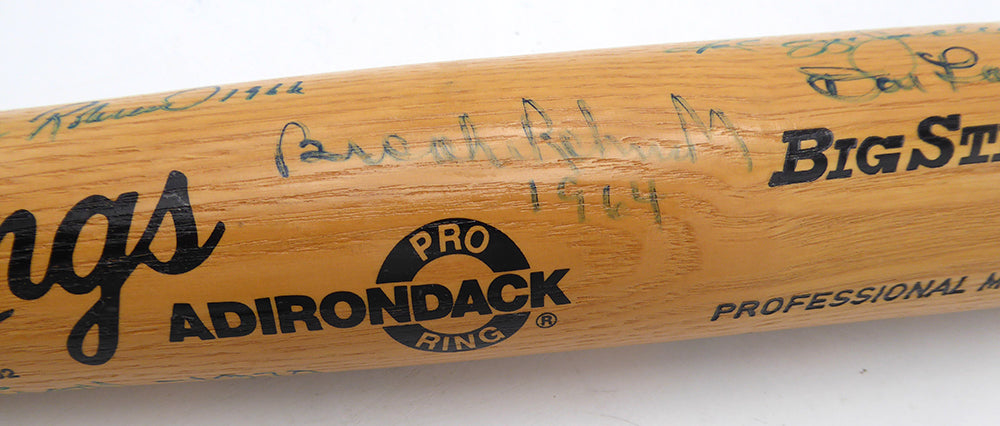 World Series MVP's Autographed Rawlings Bat With 10 Signatures Including Reggie Jackson Beckett BAS QR #AE49010