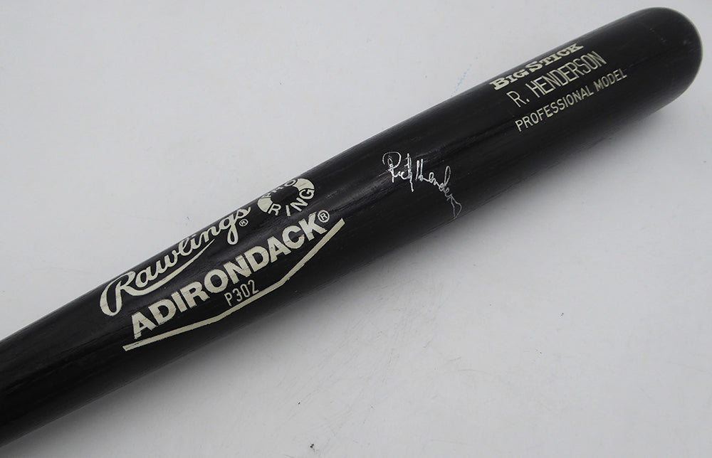 Rickey Henderson Autographed Adirondack Professional Model Bat Oakland Athletics PSA/DNA #1B10290