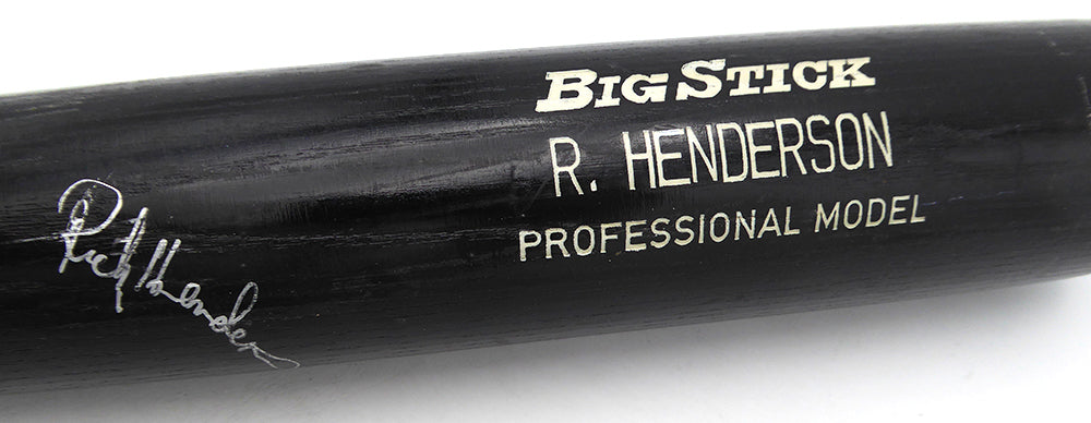 Rickey Henderson Autographed Adirondack Professional Model Bat Oakland Athletics PSA/DNA #1B10290