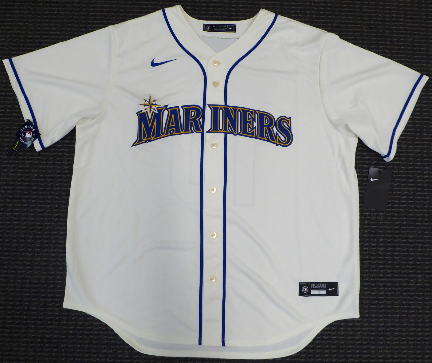 Seattle Mariners Jarred Kelenic Autographed Cream Nike Jersey Size XL Beckett BAS QR #WW54379