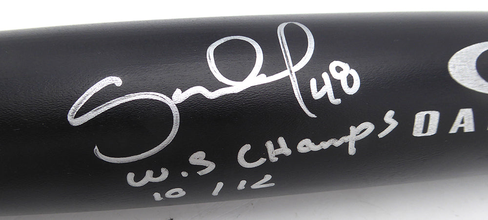 Pablo Sandoval Autographed Oakley Bat San Francisco Giants "WS Champs 10/12" Beckett BAS QR #BU87133