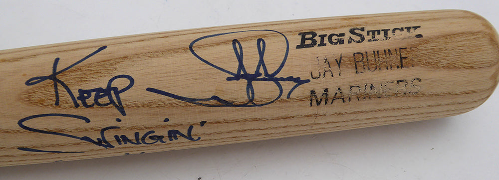 Jay Buhner Autographed 1998 Game Issued Rawlings Bat Seattle Mariners "Keep Swinging" Beckett BAS QR #BU87139
