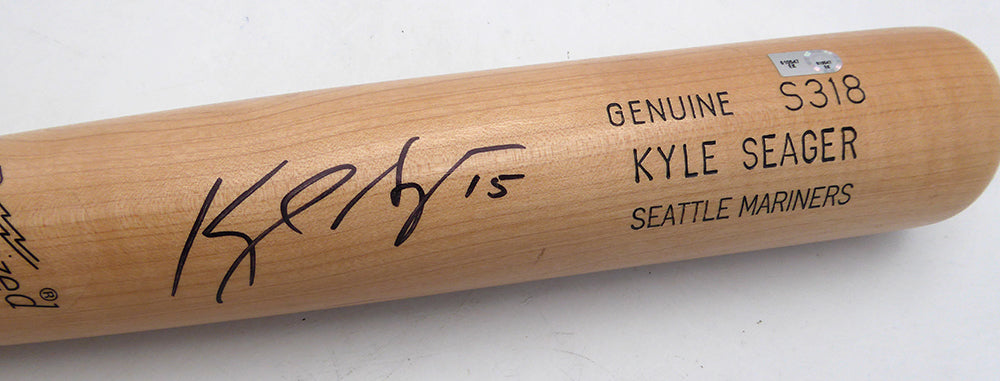 Kyle Seager Autographed Game Model Louisville Slugger S318 Bat Seattle Mariners MLB Holo #EK610547