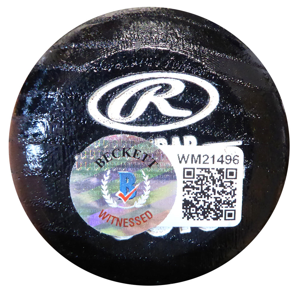 Deion Sanders Autographed Rawlings Bat New York Yankees, Atlanta Braves Beckett BAS QR #M21496