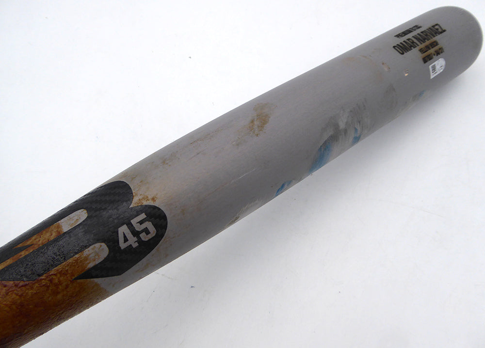 Omar Narvaez Unsigned Game Used B45 Bat Seattle Mariners MLB Holo #JD158943