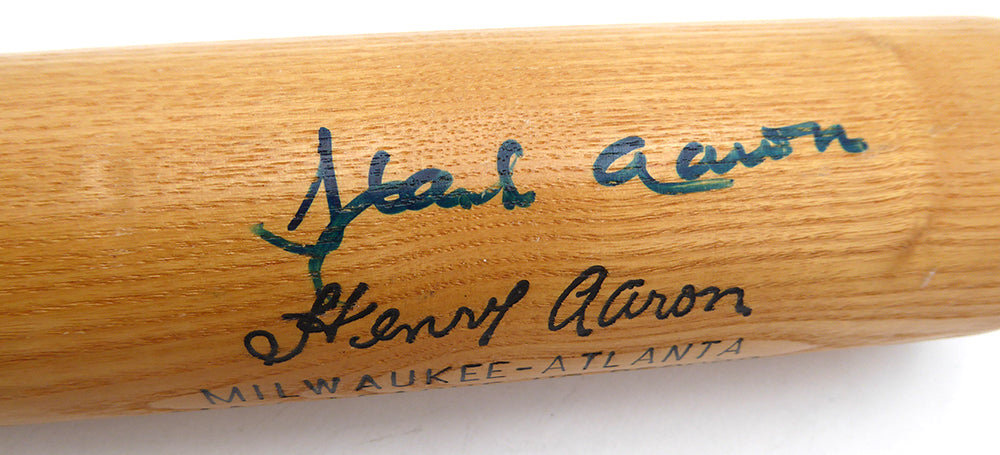 Hank Aaron Autographed Louisville Slugger Bat Atlanta Braves #755 JSA #XX17495