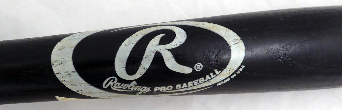 Paul Sorrento Unsigned Seattle Mariners Black Rawlings Big Stick 1997 Game Used Bat Cracked SKU #214069