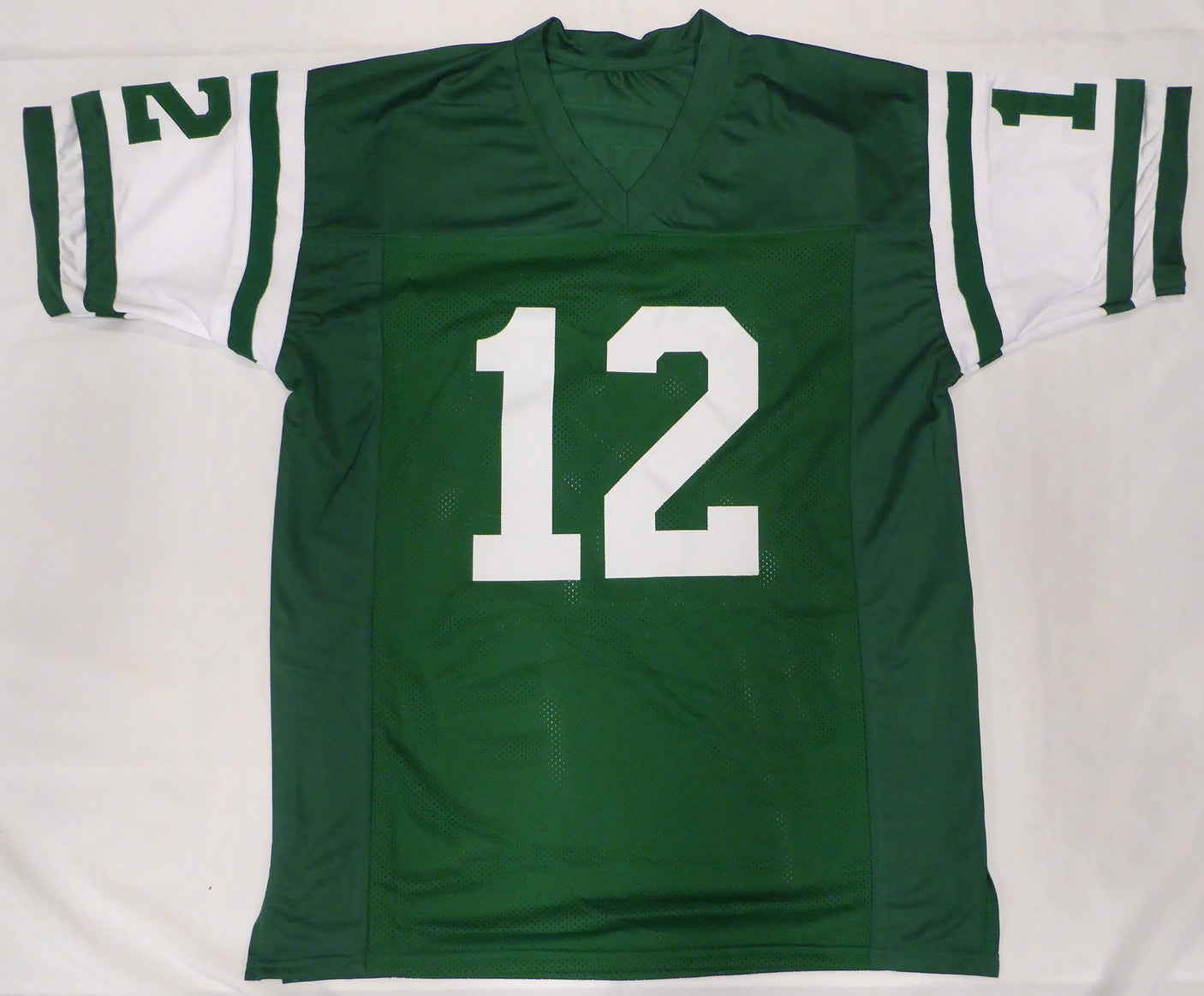 New York Jets Joe Namath Autographed Green Jersey Beckett BAS QR #1W535762