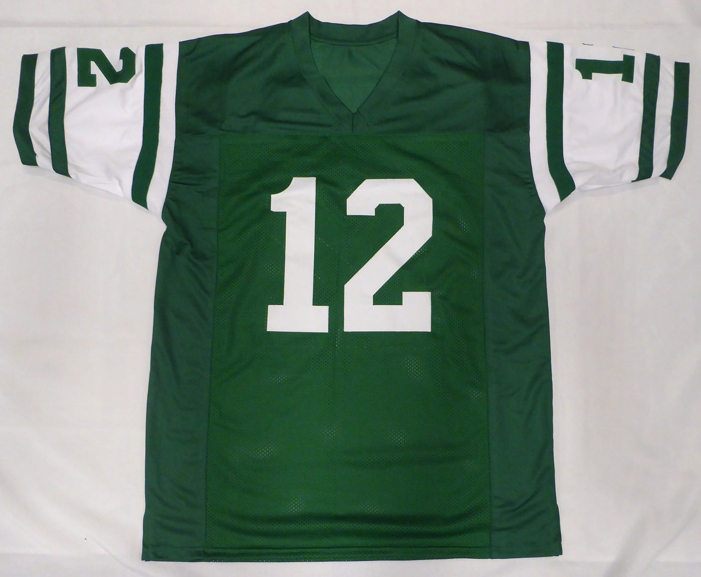 New York Jets Joe Namath Autographed Green Jersey Beckett BAS QR #1W535742
