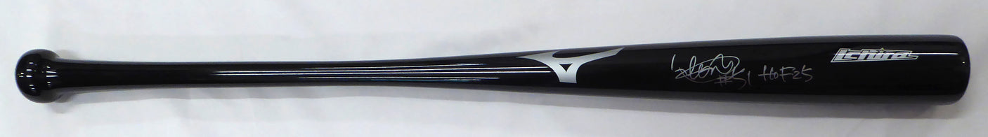 Ichiro Suzuki Autographed Black Player Model Mizuno Bat Seattle Mariners "#51 & HOF 25" Beckett BAS QR #2W517205