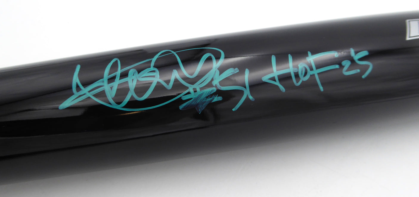 Ichiro Suzuki Autographed Black Player Model Mizuno Bat Seattle Mariners "#51 & HOF 25" (Smudged) Beckett BAS QR #2W517207