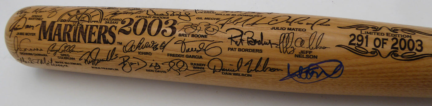 Ichiro Suzuki Autographed Blonde 2003 Seattle Mariners Commemorative Bat IS Holo SKU #239882