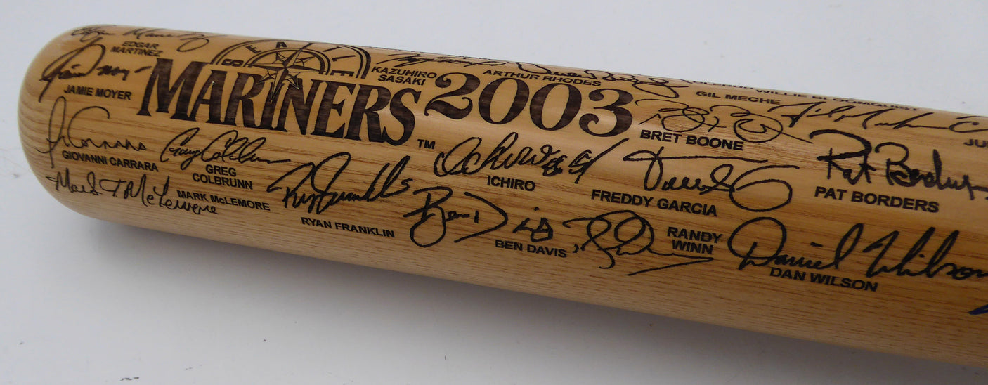 Ichiro Suzuki Autographed Blonde 2003 Seattle Mariners Commemorative Bat IS Holo SKU #239882
