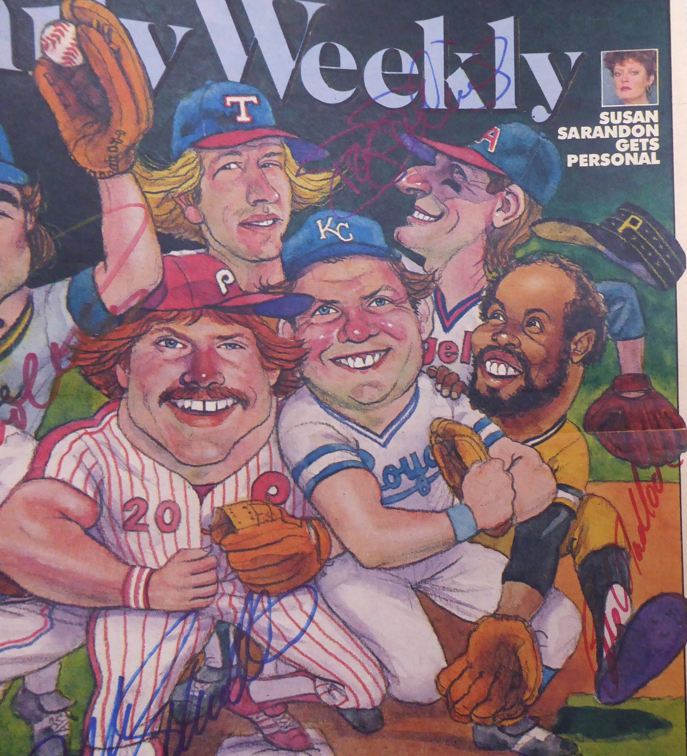 1983 Family Weekly Baseball Third Baseman Magazine Cover With 5 Signatures Including Mike Schmidt Autographed Beckett BAS QR #AC74555