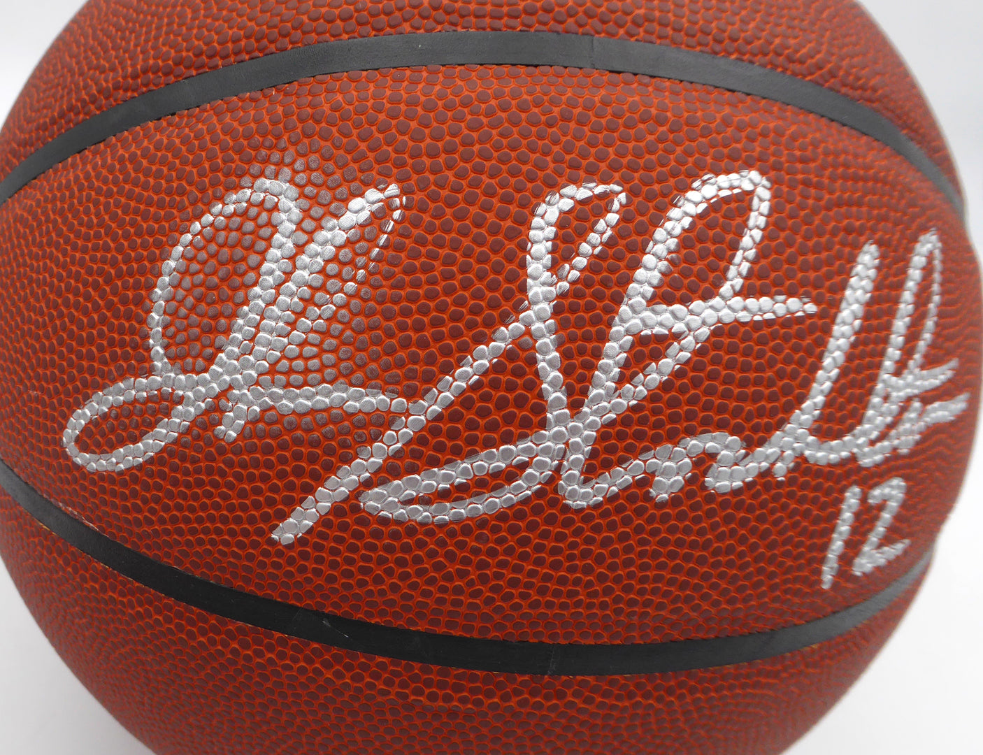John Stockton Autographed Basketball Utah Jazz (Smudged) Beckett BAS QR #1W271705