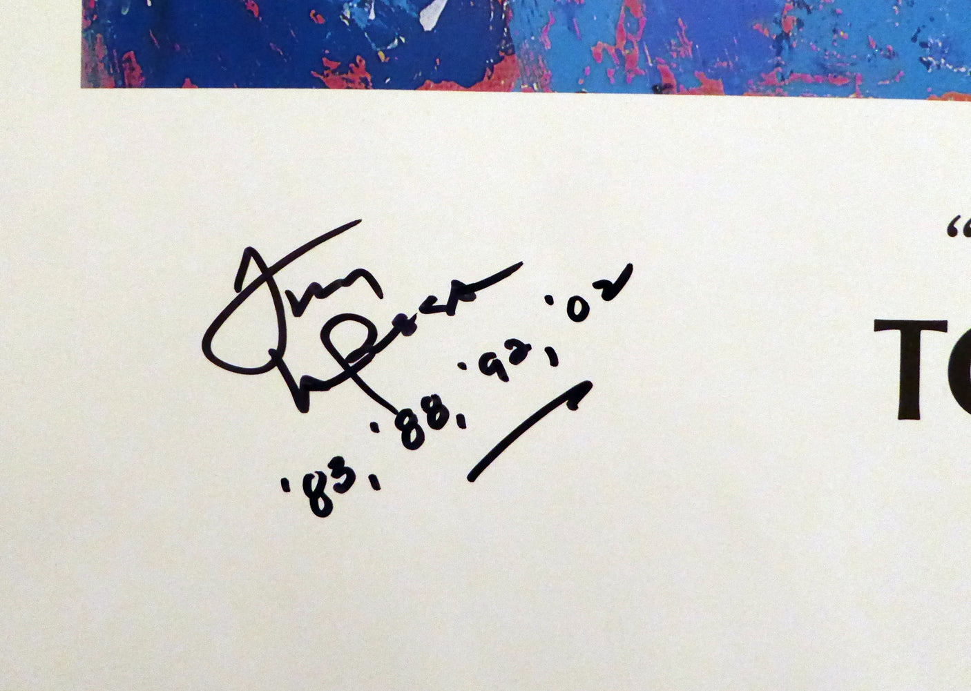 Tony LaRussa & Dennis Eckersley Autographed Leroy Neiman Manager Of The Year Lithograph Poster Oakland A's "83,88,92,02" Beckett BAS QR #BB039124