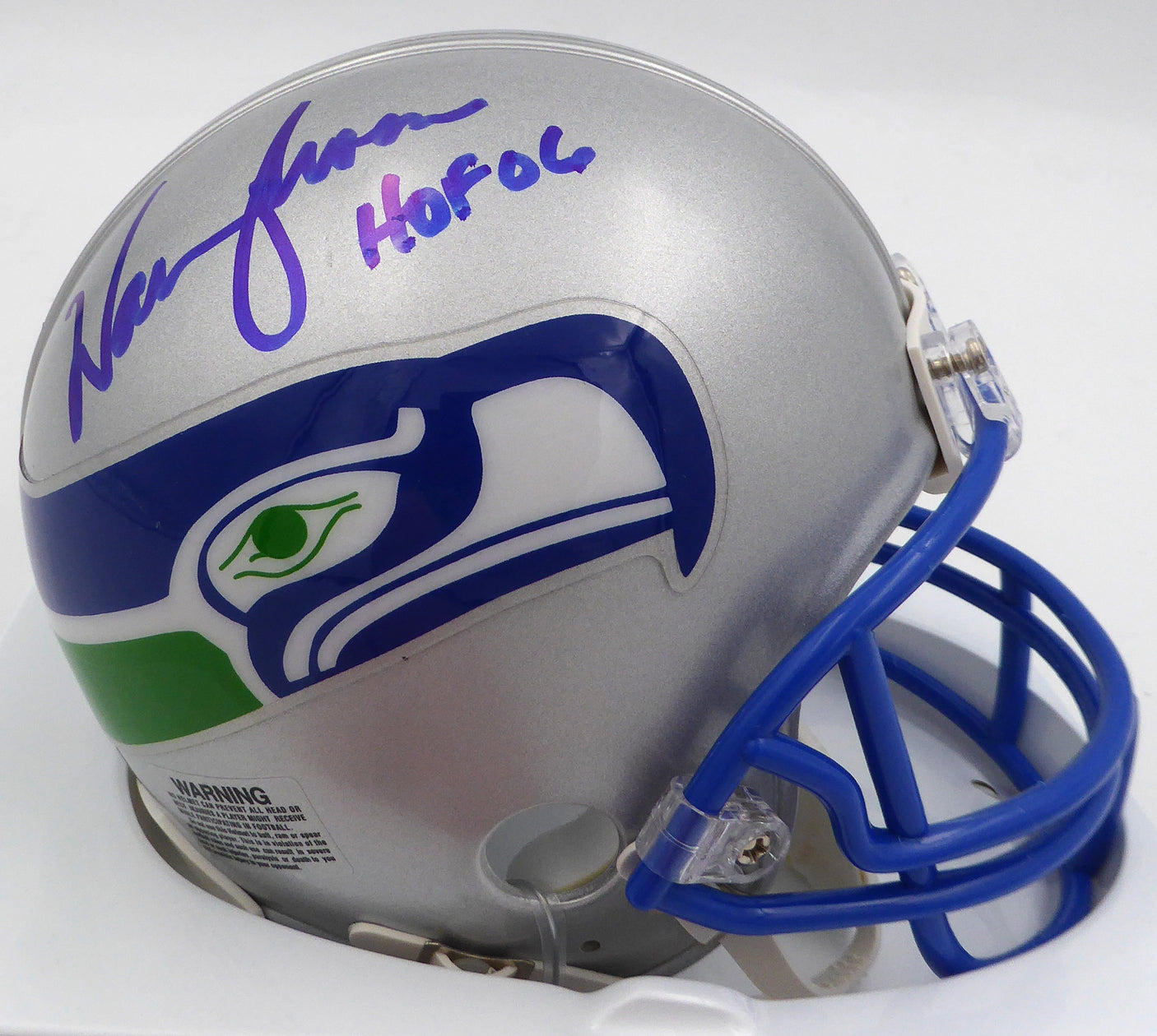 Warren Moon Autographed Seattle Seahawks Mini Helmet "HOF 06" MCS Holo #64017