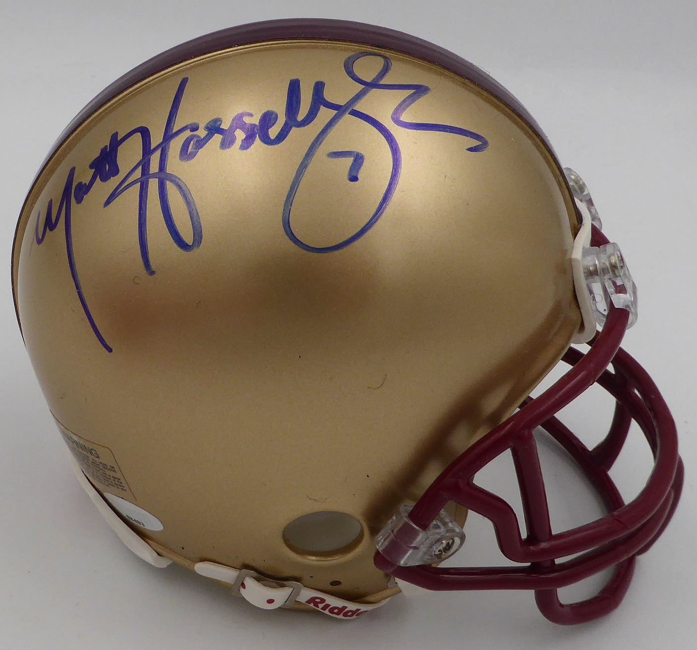 Matt Hasselbeck Autographed Boston College Eagles Mini Helmet MCS Holo #88463