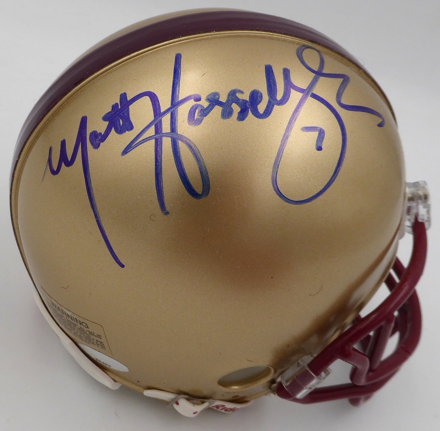 Matt Hasselbeck Autographed Boston College Eagles Mini Helmet MCS Holo #88463