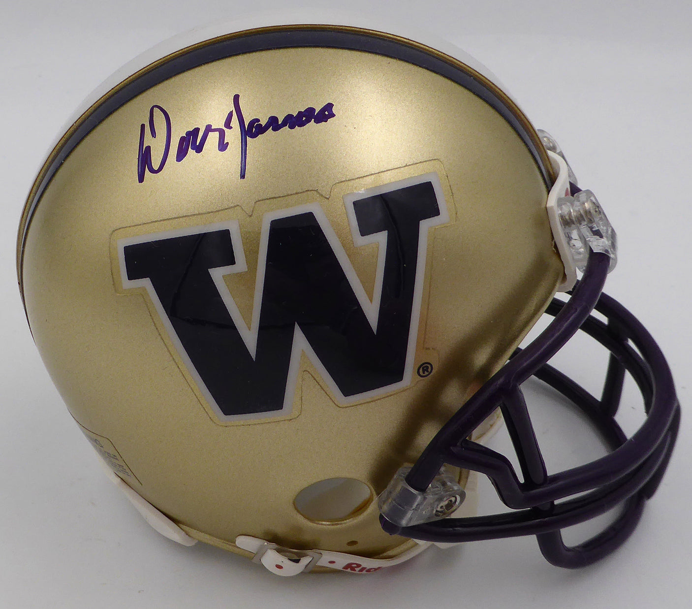 Don James Autographed UW Huskies Mini Helmet MCS Holo #68049