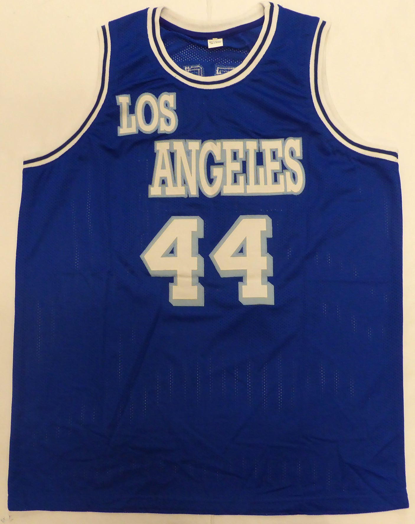 Los Angeles Lakers Jerry West Autographed Blue Jersey JSA #WIT373377
