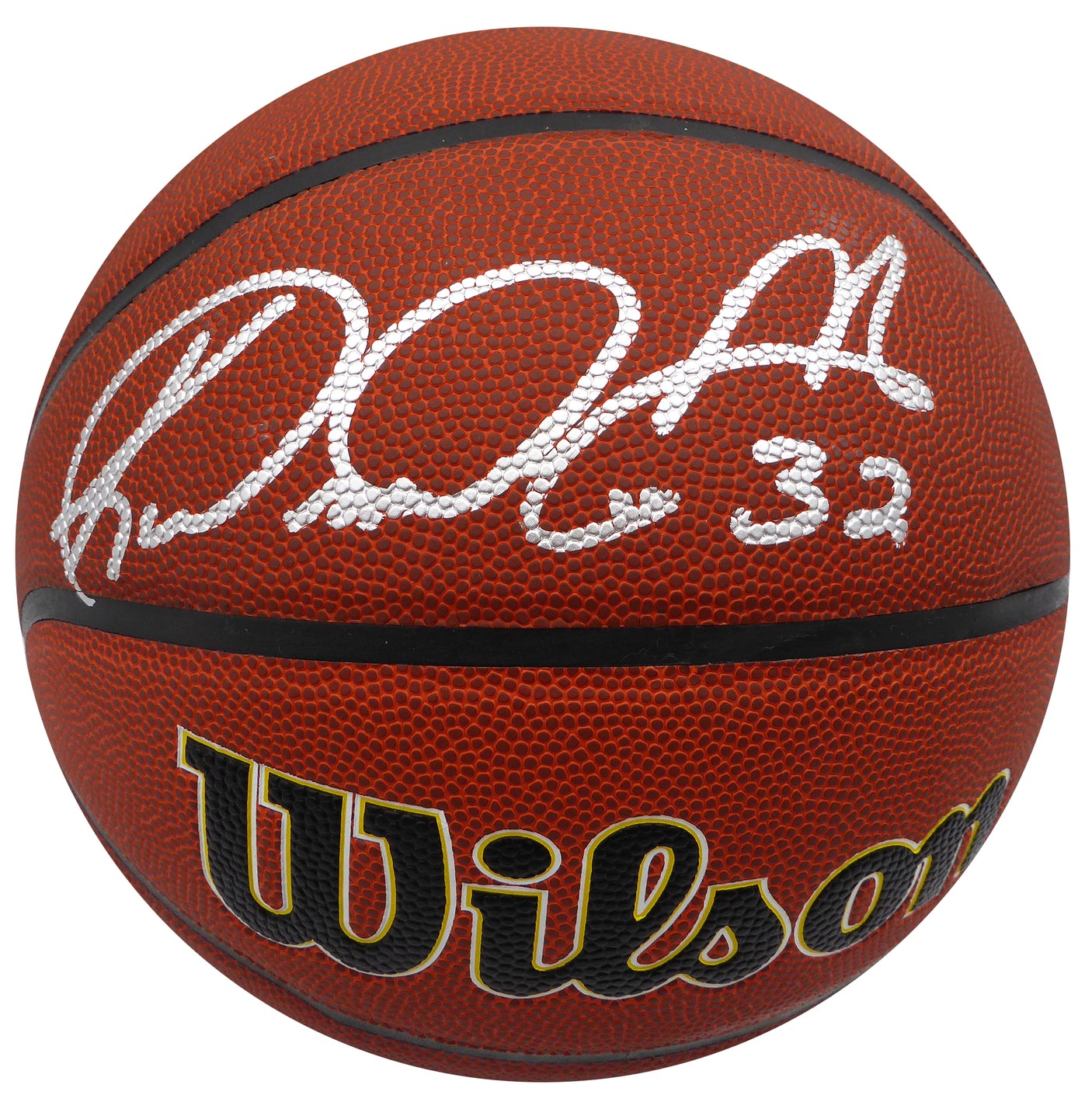 Karl Malone & John Stockton Autographed Wilson Basketball Utah Jazz (Smudged) Beckett BAS QR #1W271714