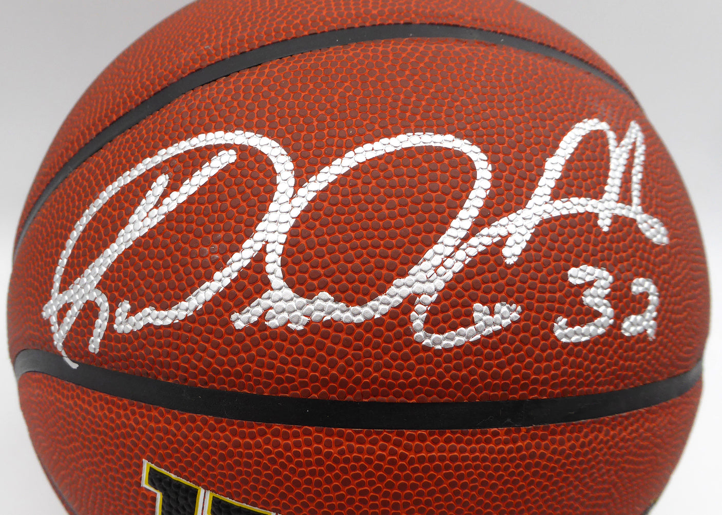 Karl Malone & John Stockton Autographed Wilson Basketball Utah Jazz (Smudged) Beckett BAS QR #1W271714