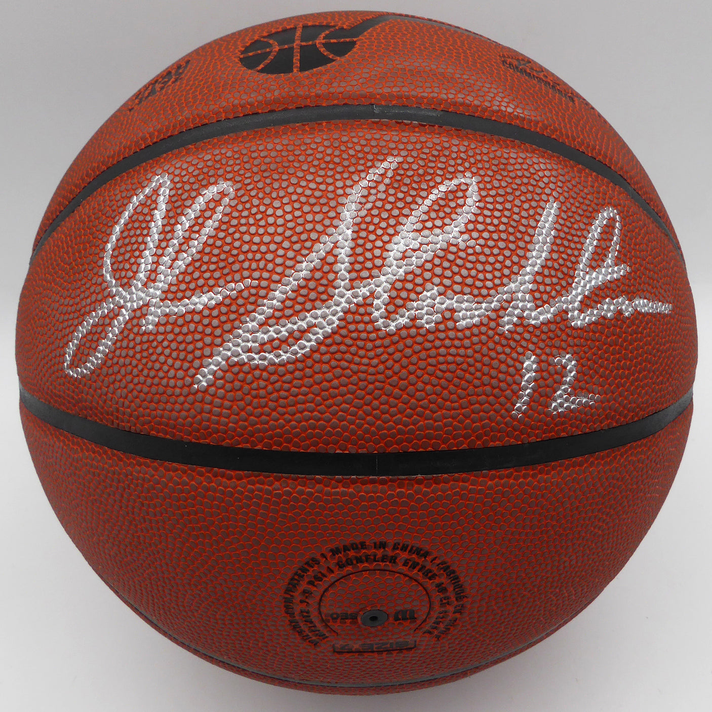 Karl Malone & John Stockton Autographed Wilson Basketball Utah Jazz (Smudged) Beckett BAS QR #1W271714