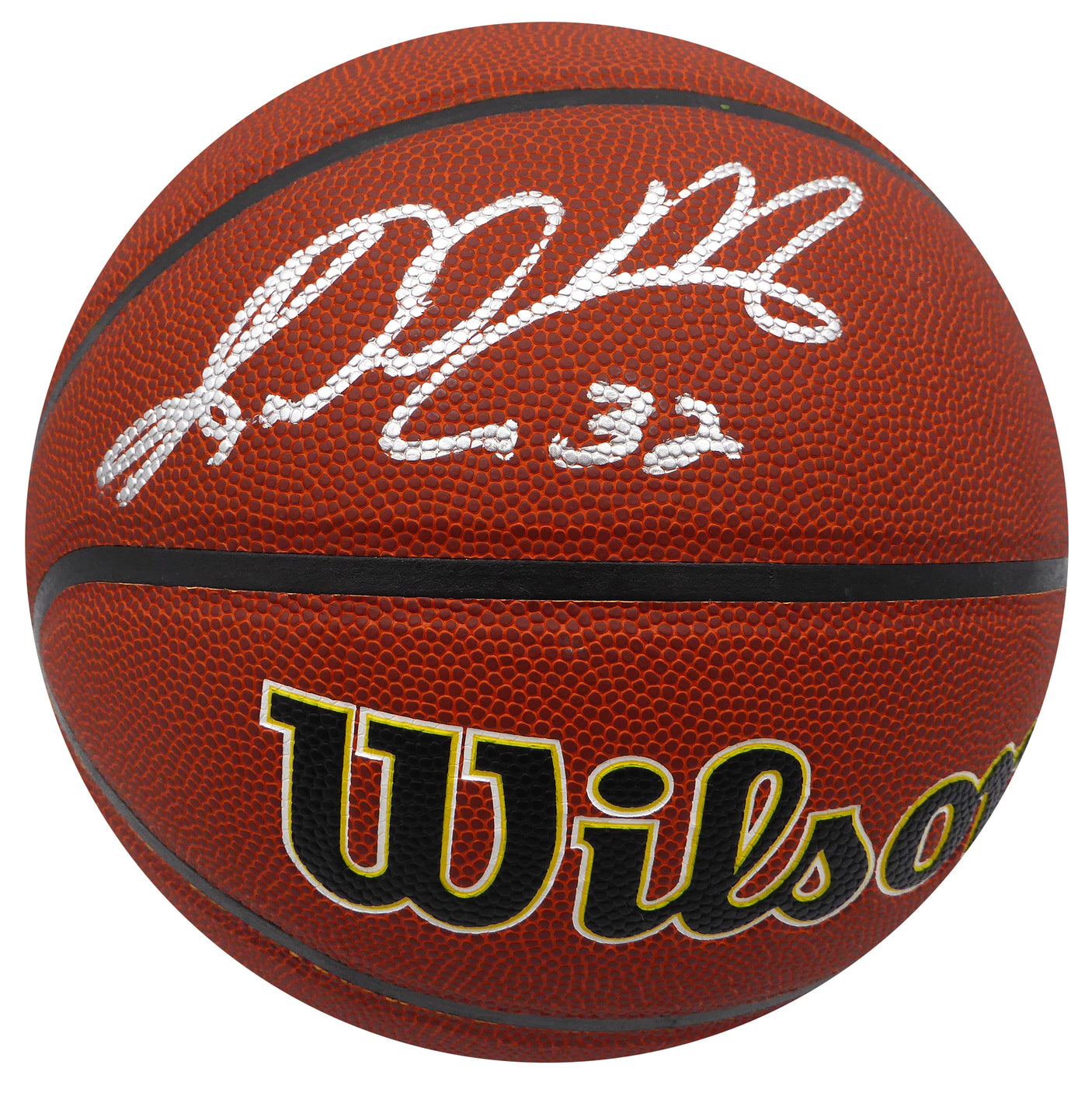 Karl Malone & John Stockton Autographed Wilson Basketball Utah Jazz (Smudged) Beckett BAS QR #1W271731