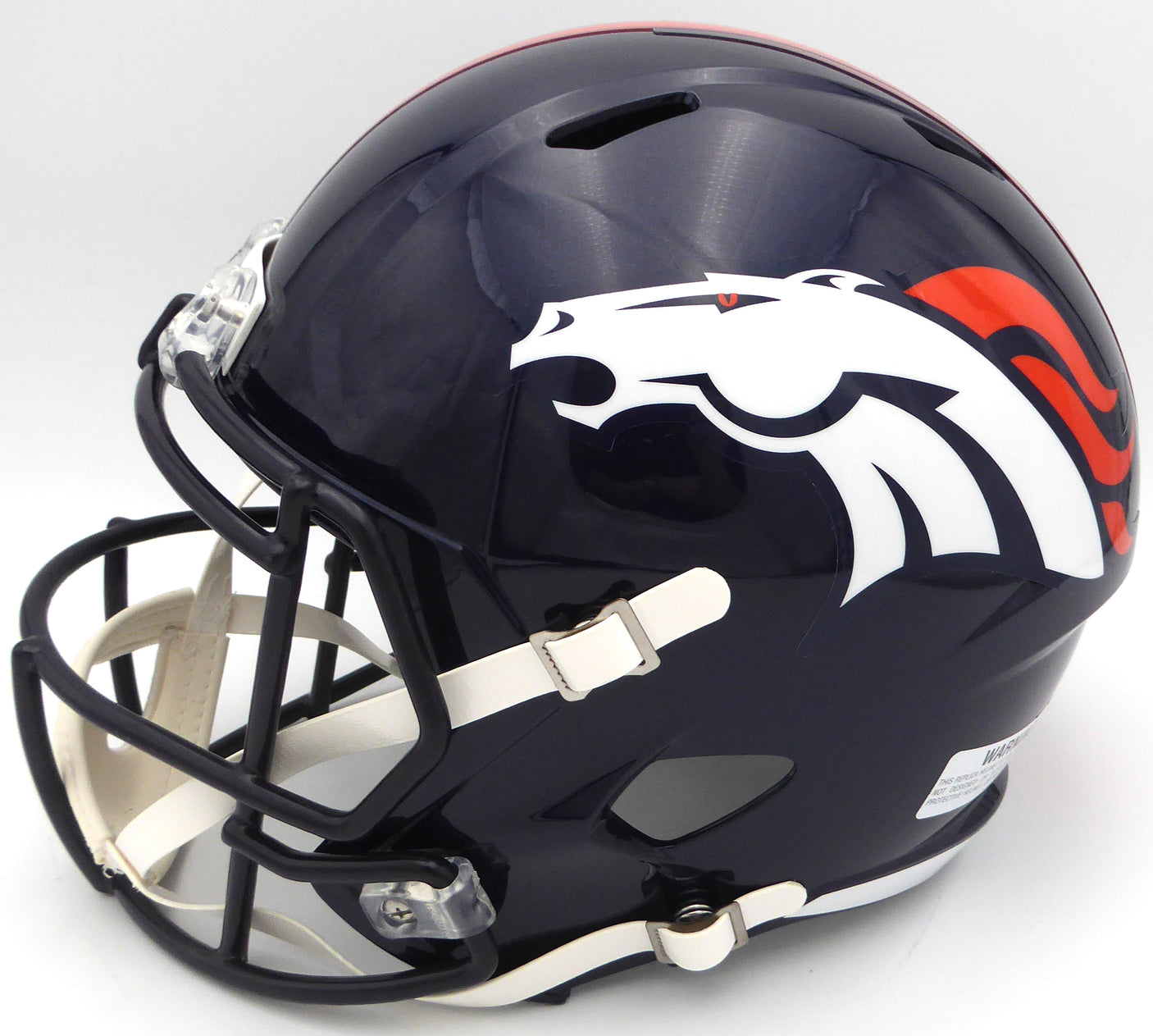 Russell Wilson Autographed Blue Full Size Replica Helmet Denver Broncos Fanatics Holo #DQ16478460
