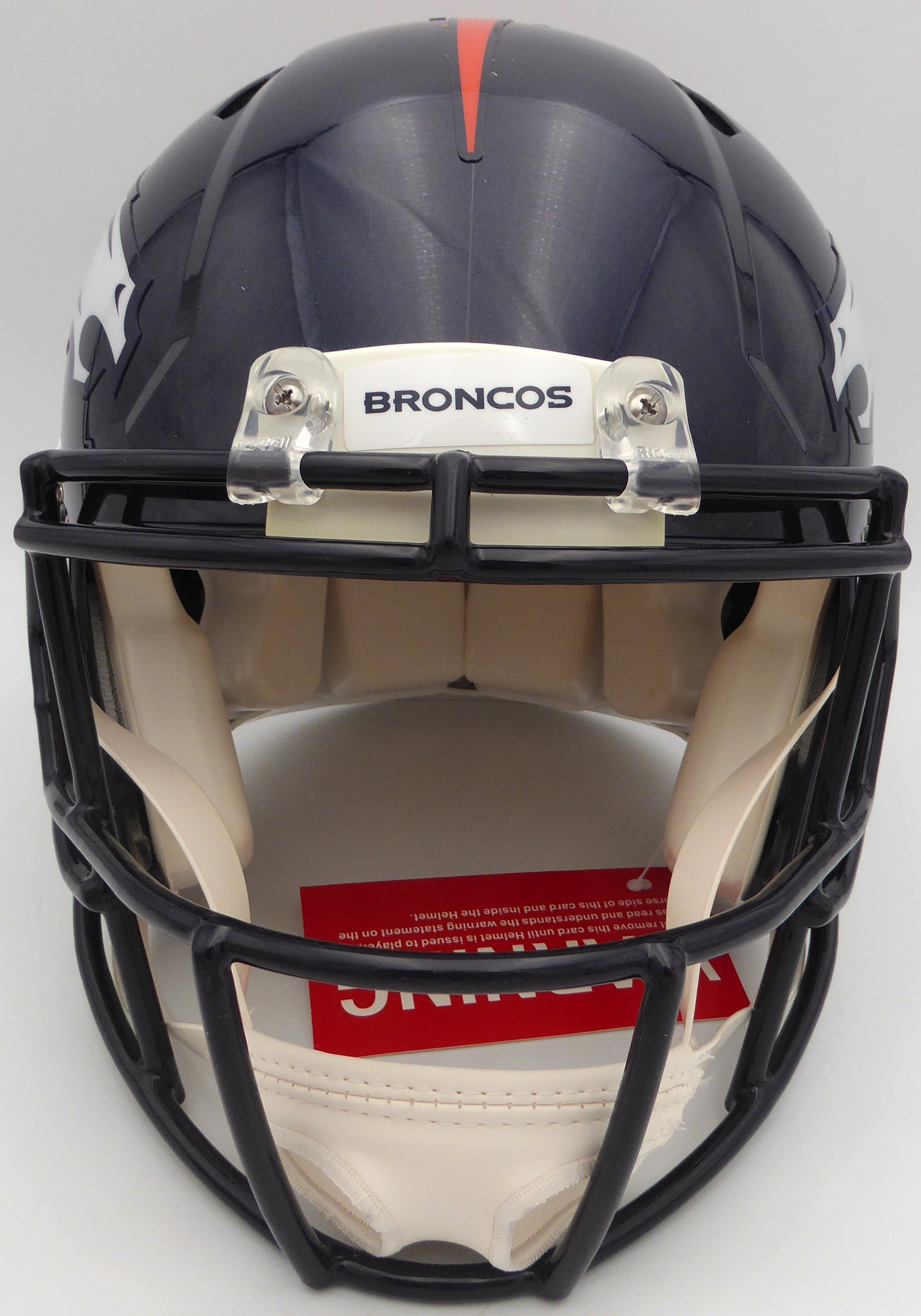 Russell Wilson Autographed Blue Full Size Authentic Helmet Denver Broncos Fanatics Holo #DQ16478421