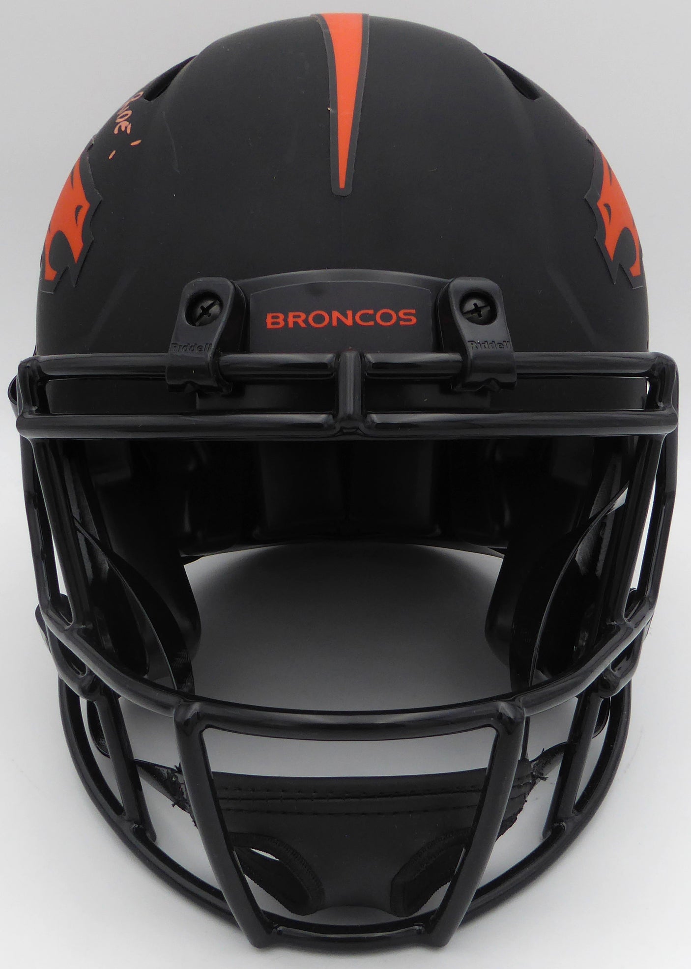 Russell Wilson Autographed Black Eclipse Full Size Authentic Helmet Denver Broncos "Let's Ride" Fanatics Holo #DQ16478409