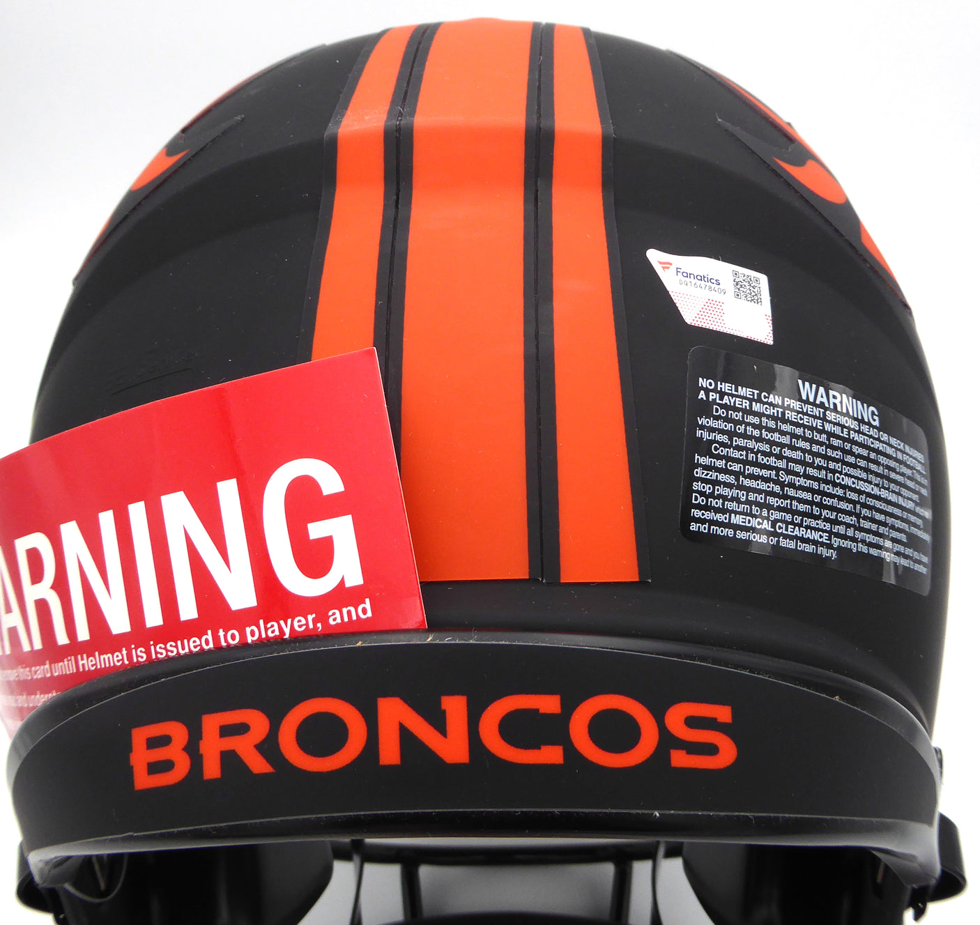 Russell Wilson Autographed Black Eclipse Full Size Authentic Helmet Denver Broncos "Let's Ride" Fanatics Holo #DQ16478409